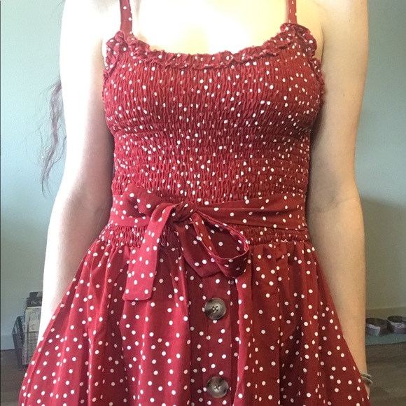 🎉HP🎉 Red Polka Dot Dress - Picture 4 of 4